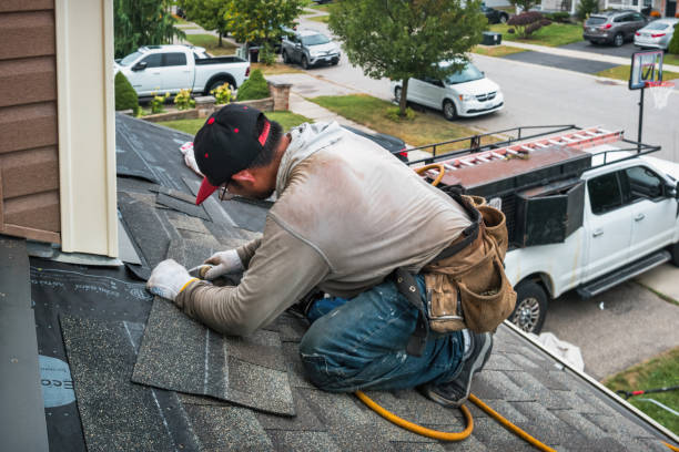 Professional Roofing technician working in Interlochen, MI